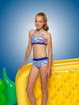 Seins et culottes bouffantes Florine bleu marine set