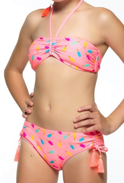 Seins et culottes bouffantes Romy rose/print set