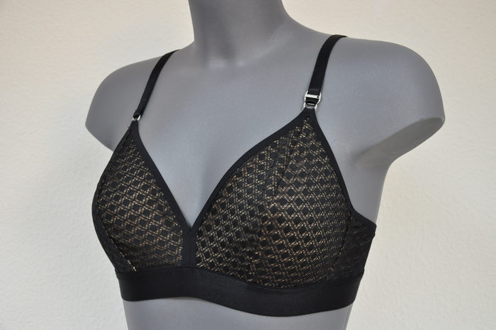 Eva Noir de Noir noir soutien-gorge sans armatures en dentelle