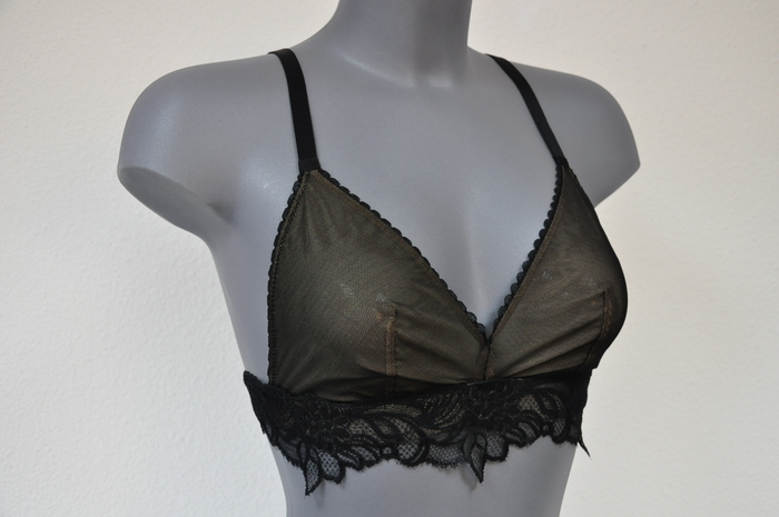 Eva Alchemist Black noir soutien-gorge sans armatures en dentelle