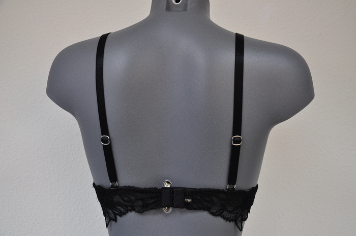 Eva Alchemist Black noir soutien-gorge sans armatures en dentelle