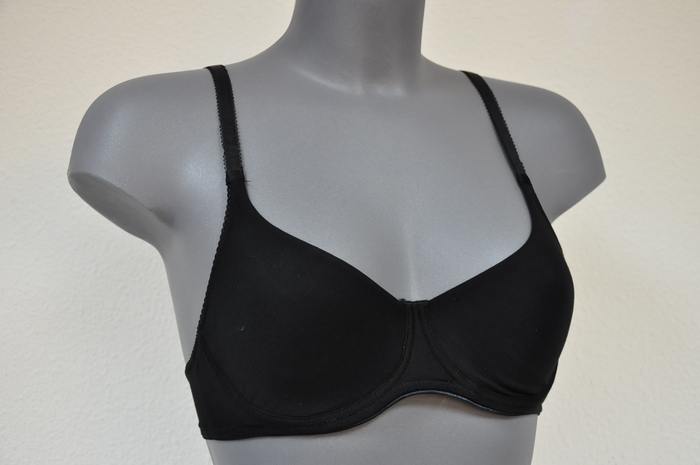 Eva Silk noir soutien-gorge sans forme