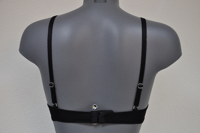 Eva Silk noir soutien-gorge sans forme