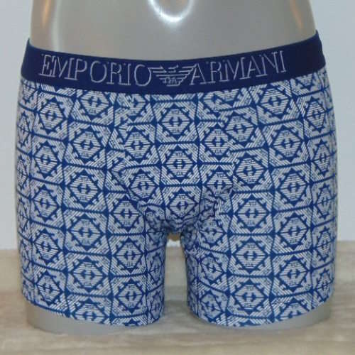 Armani Hommes Logo bleu/blanc boxer