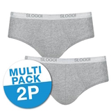 Sloggi Hommes Basic gris slip pour hommes