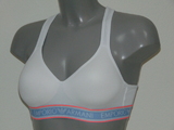 Armani Ladies Armani Sport blanc soutien-gorge sans armatures en dentelle