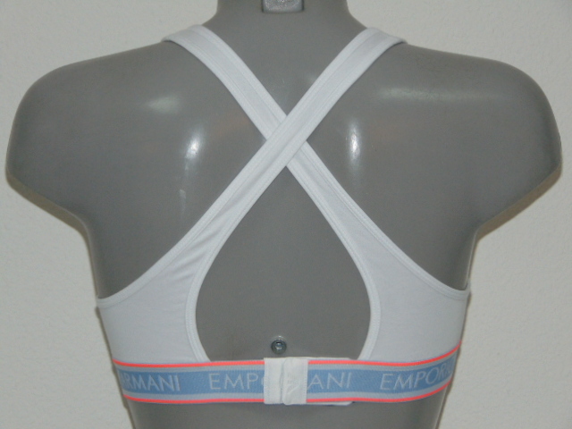 Armani Ladies Armani Sport blanc soutien-gorge sans armatures en dentelle