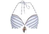 Plage de LingaDore Mae blanc/bleu haut de bikini préformé