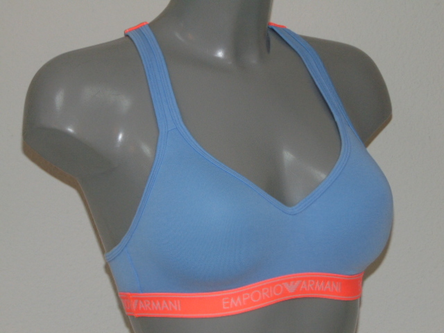 Armani Ladies Armani Sport baby bleu soutien-gorge sans armatures en dentelle