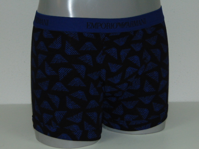 Armani Hommes Logo noir/bleu boxer