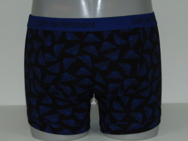 Armani Hommes Logo noir/bleu boxer