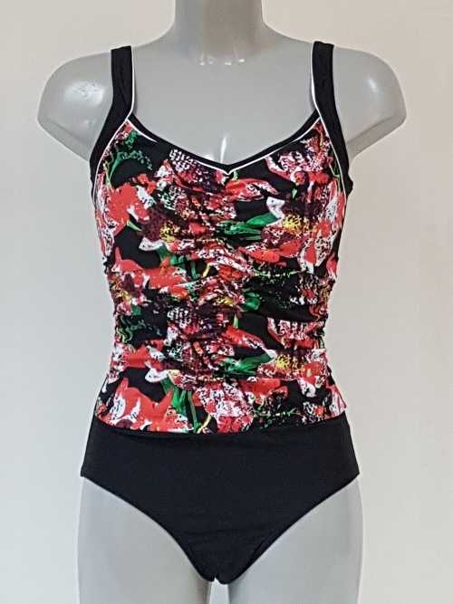 Lentiggini Floral  rouge/noir maillot de bain