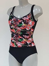 Lentiggini Floral  rouge/noir maillot de bain
