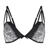 DDO Special F4P noir/print soutien-gorge sans armatures en dentelle