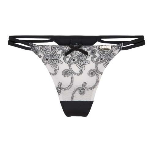 F4P Teddy noir/print culotte string