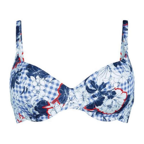 Maillots de bain Rosa Faia Daisy bleu/print haut de bikini préformé
