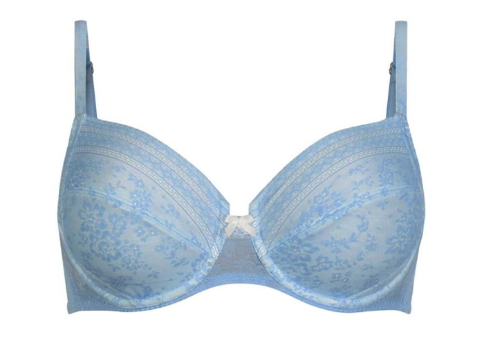 Rosa Faia Fleur bleu soutien-gorge sans forme