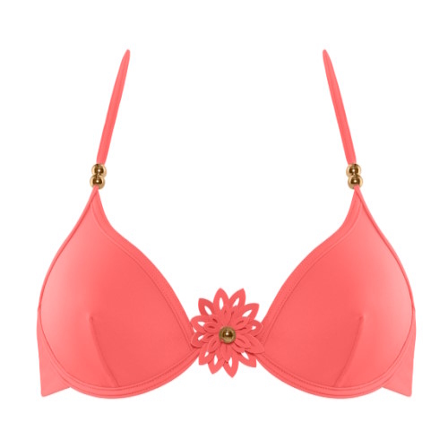 Maillots de bain Marlies Dekkers La Flor saumon rose soutien-gorge bikini corbeille