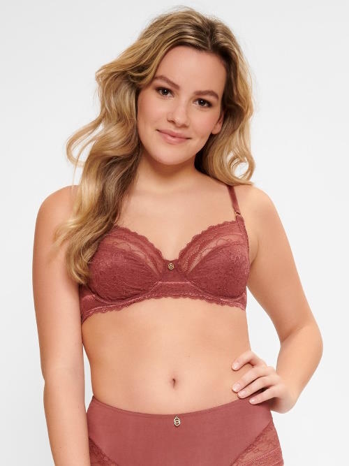 LingaDore Sable sable rouge soutien-gorge sans forme