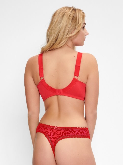 LingaDore Quotidien Lisette rouge soutien-gorge sans armatures en dentelle
