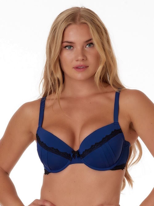 After Eden D-Cup & Up Marinte bleu/noir soutien-gorge rembourré