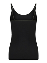 RJ Bodywear Pure Color noir top spaghetti