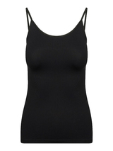 RJ Bodywear Pure Color noir top spaghetti