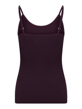 RJ Bodywear Pure Color aubergine top spaghetti