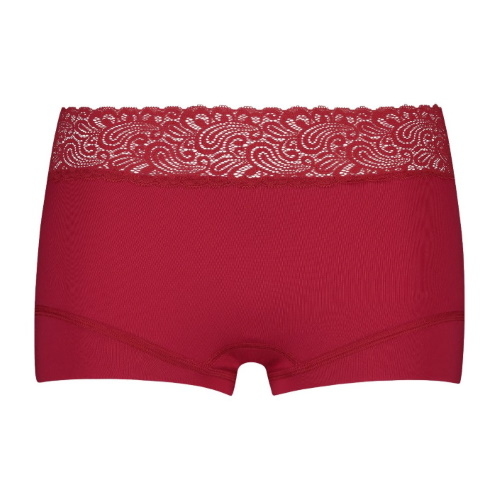RJ Bodywear Pure Color Lace rouge foncé shortie