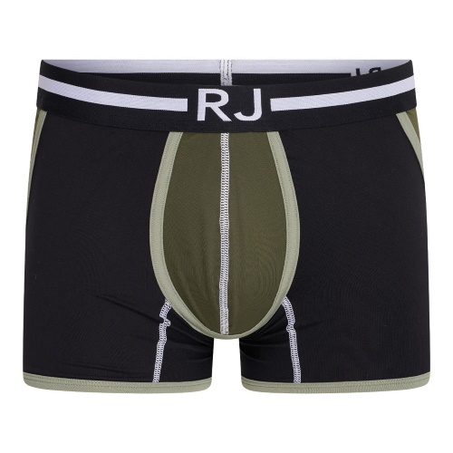 RJ Bodywear Hommes Happy Balls noir/vert sport boxer