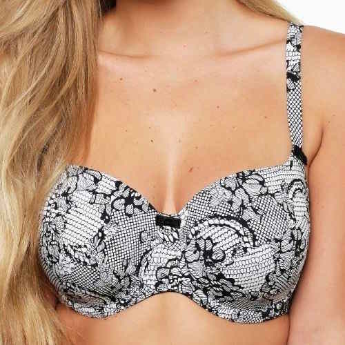 LingaDore Papagayo blanc/noir soutien-gorge rembourré