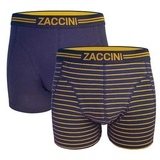 Zaccini Gold Stripe bleu marine/print boxer