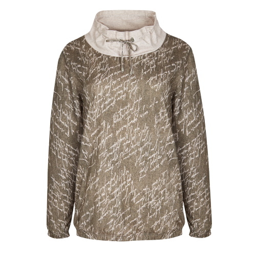 Cybéle Bench marron/print pullover en maille