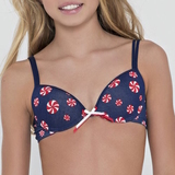 Seins et culottes bouffantes Soof bleu marine/rouge soutien-gorge pour fille