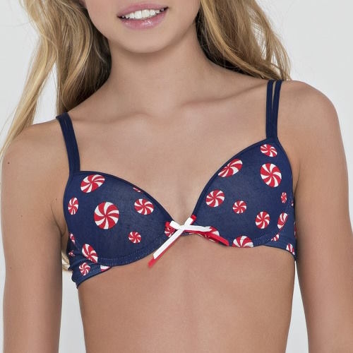 Seins et culottes bouffantes Soof bleu marine/rouge soutien-gorge pour fille