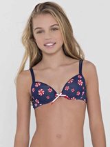 Seins et culottes bouffantes Soof bleu marine/rouge soutien-gorge pour fille