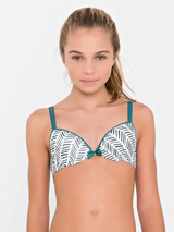 Seins et culottes bouffantes Lara blanc/print soutien-gorge pour fille