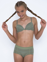 Seins et culottes bouffantes Britte vert/print shortie