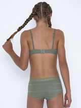 Seins et culottes bouffantes Britte vert/print shortie