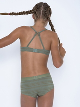 Seins et culottes bouffantes Britte vert/print shortie
