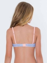 Seins et culottes bouffantes Anny bleu/blanc soutien-gorge pour fille