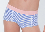 Seins et culottes bouffantes Anny bleu/blanc shortie