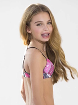 Seins et culottes bouffantes Faya rose/print soutien-gorge pour fille