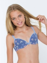 Seins et culottes bouffantes Billy bleu/print soutien-gorge pour fille