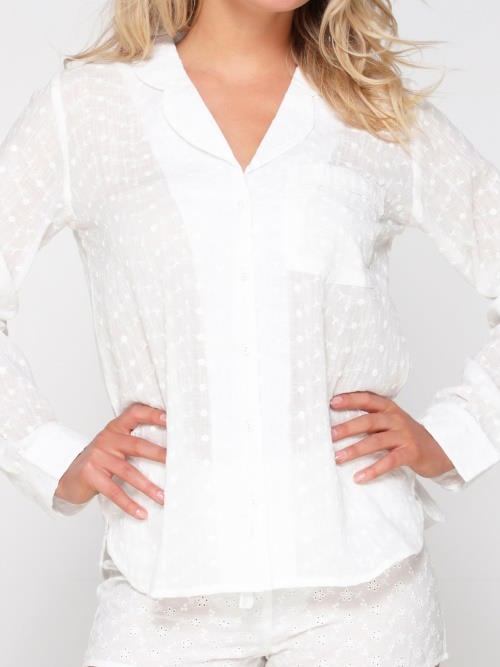 LingaDore Nuit Broderie blanc cassé chemise de nuit