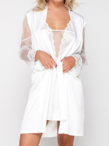 LingaDore Night Snow White blanc kimono