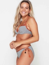 Plage de LingaDore Striped Cheetah marron/print haut de bikini préformé