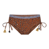 Plage de LingaDore Striped Cheetah marron/print slip de bikini