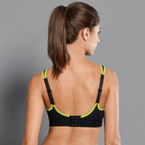 Anita Active Contrôle aérien Delta trail noir/jaune soutien-gorge de sport