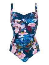 Bomain Santorini bleu marine/rose maillot de bain